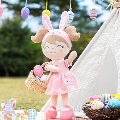 Gloveleya Soft Doll for Kids Ages 2-4 Peach Fairy Plush Toy with Gift Box