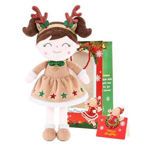 Gloveleya Soft Doll for Kids Ages 2-4 Peach Fairy Plush Toy with Gift Box