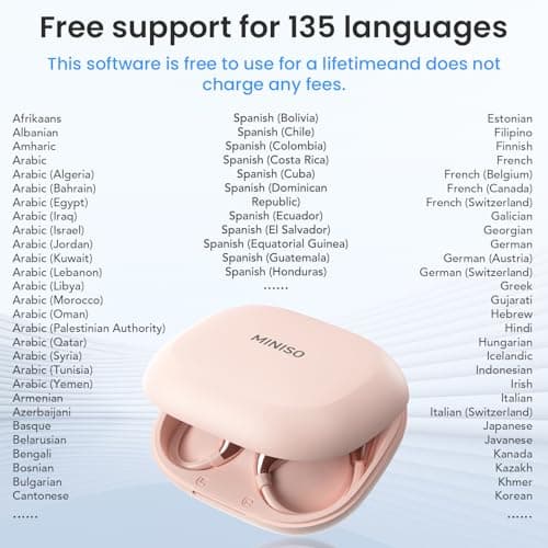 MINISO X33 AI Translation Open EarBluetooth Earbuds for Fitness Enthusiasts with 35Hrs Playtime and IPX5 Waterproof Pin