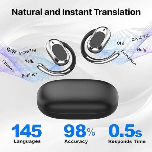 Real Time Translation Earbuds for Travel and Business with 144 Languages Support and Long Battery Life
| AI Language Tr