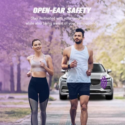 Wireless Out Of Ear Open Ear Headphones for Adults During Commute Bone Air Conduction Earbuds Purple  
Wireless Out Of E