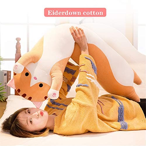 Lovely Shangman Plush Cat Doll Sleep Pillow for Kids and Girlfriend (Brown, 50cm/19.6in)