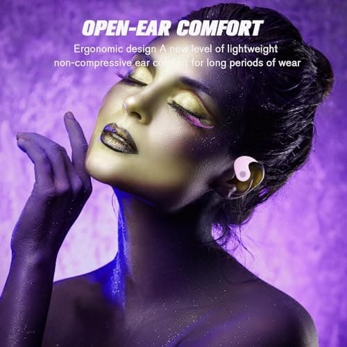 Wireless Out Of Ear Open Ear Headphones for Adults During Commute Bone Air Conduction Earbuds Purple  
Wireless Out Of E