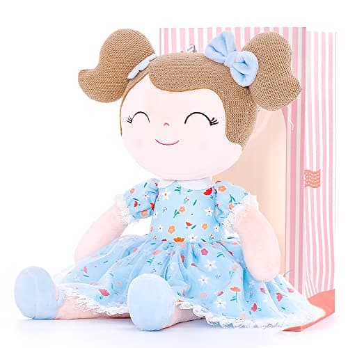 Gloveleya Soft Doll for Kids Ages 2-4 Peach Fairy Plush Toy with Gift Box