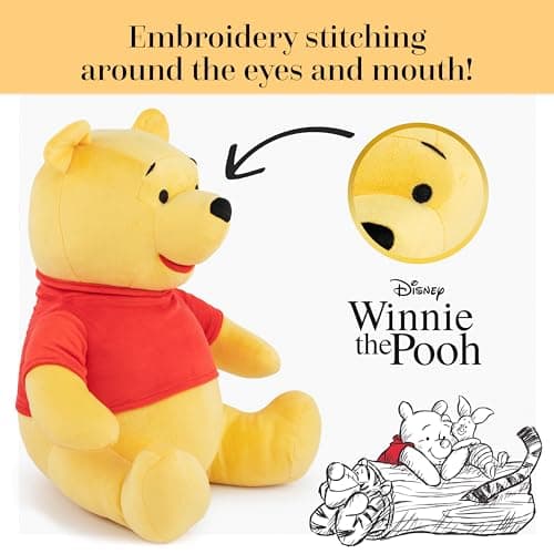 Jay Franco Disney Winnie The Pooh Pillow Buddy - Super Soft Polyester Microfiber, Official Disney Product For Kids, Perf