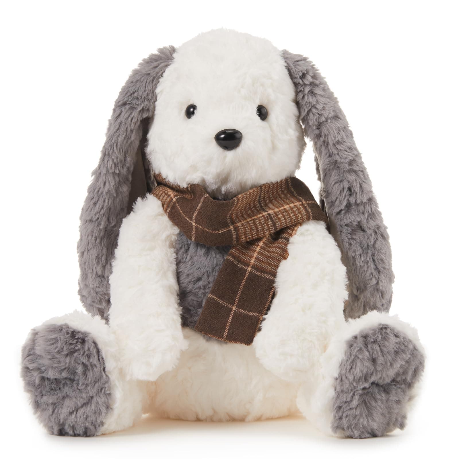 MINISO Ultra-Soft Bunny Rabbit Stuffed Animal with Scarf Set for Kids Boys Girls Halloween Party