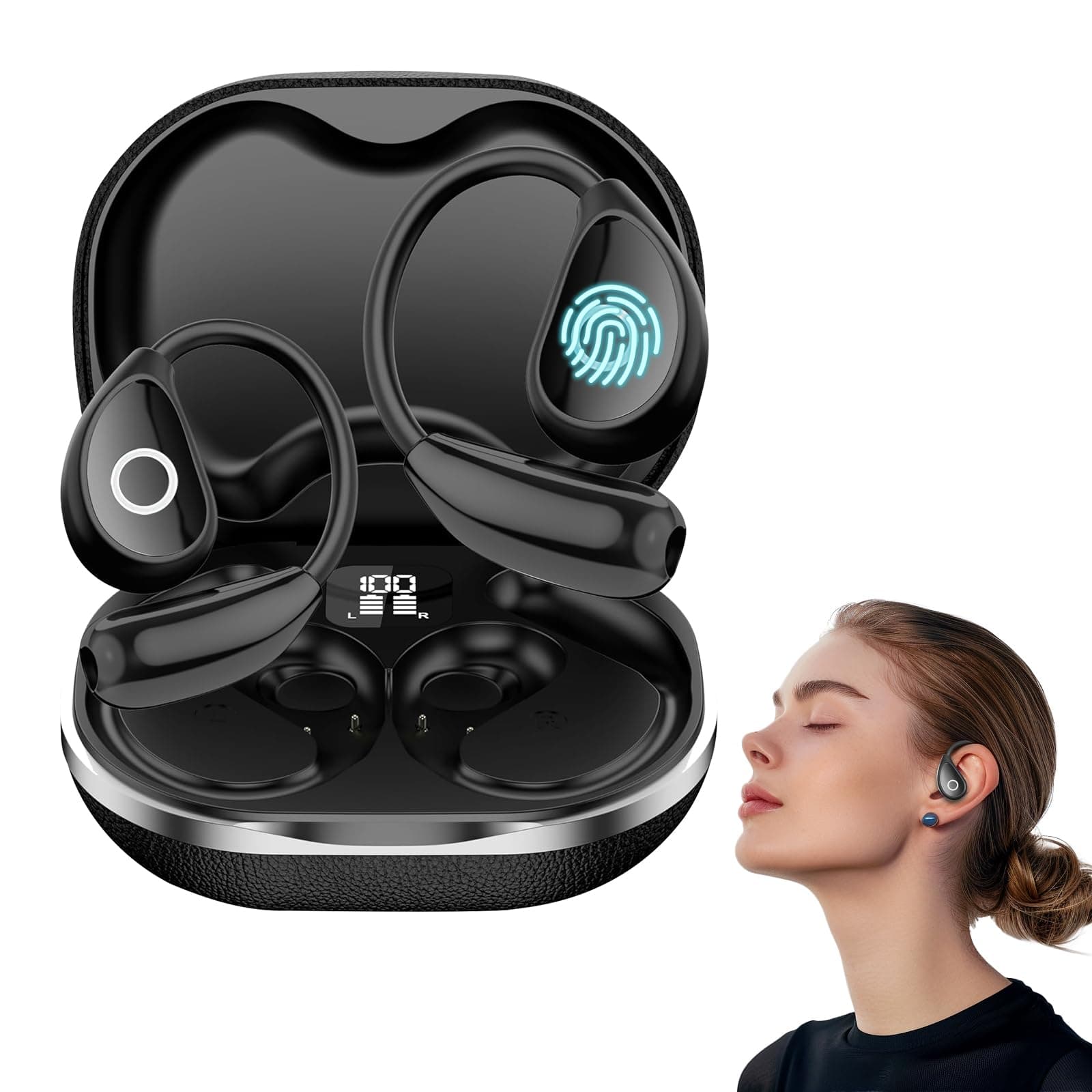AI Translation Earbuds, Real-time Two-Way Translation, for Travel and Business(Black)  
AI Translation Earbuds, 144 Lang