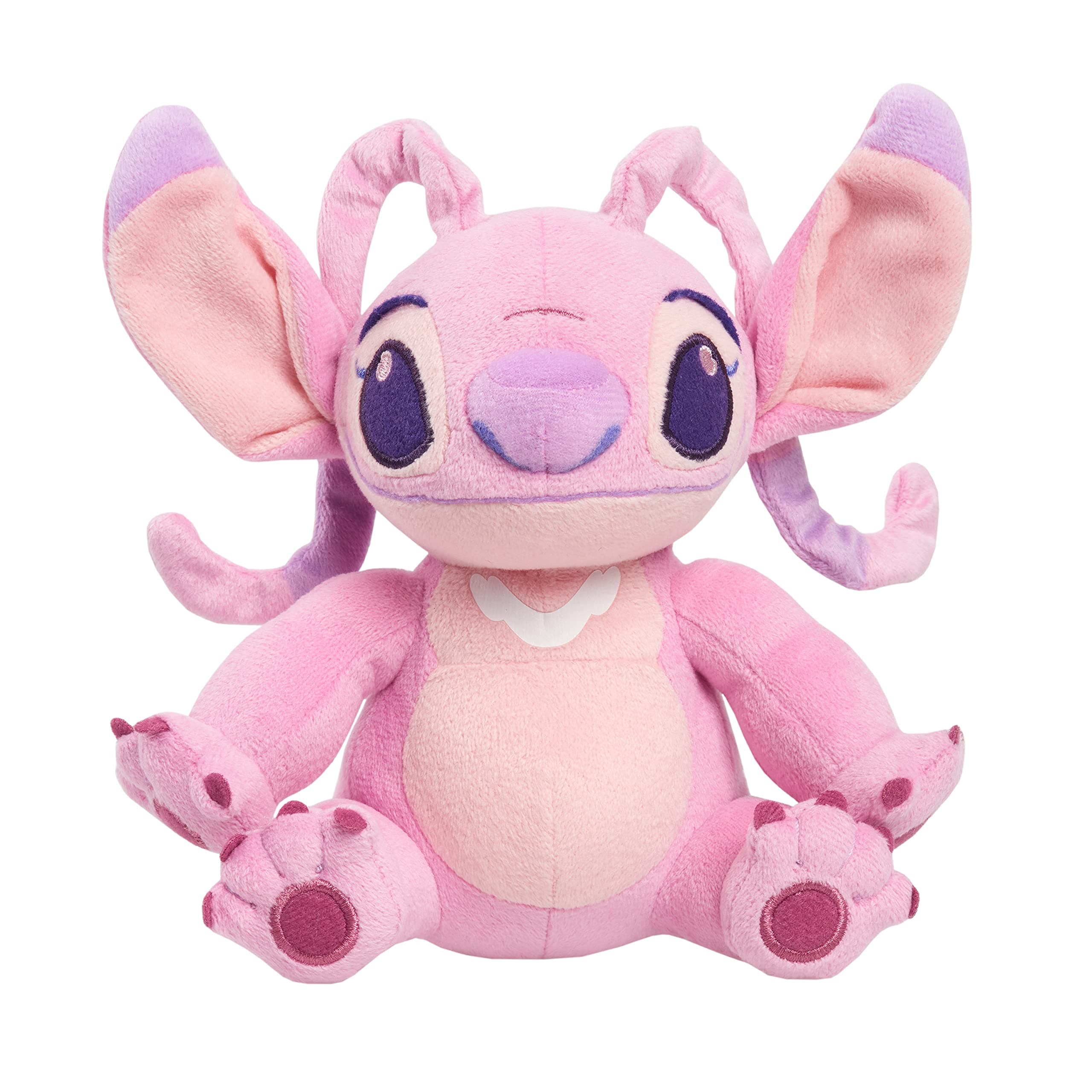 Disney Lilo & Stitch 6-Inch Bean Plushie Angel for Kids Ages 2 Up | Alien Stuffed Animal | Just Play