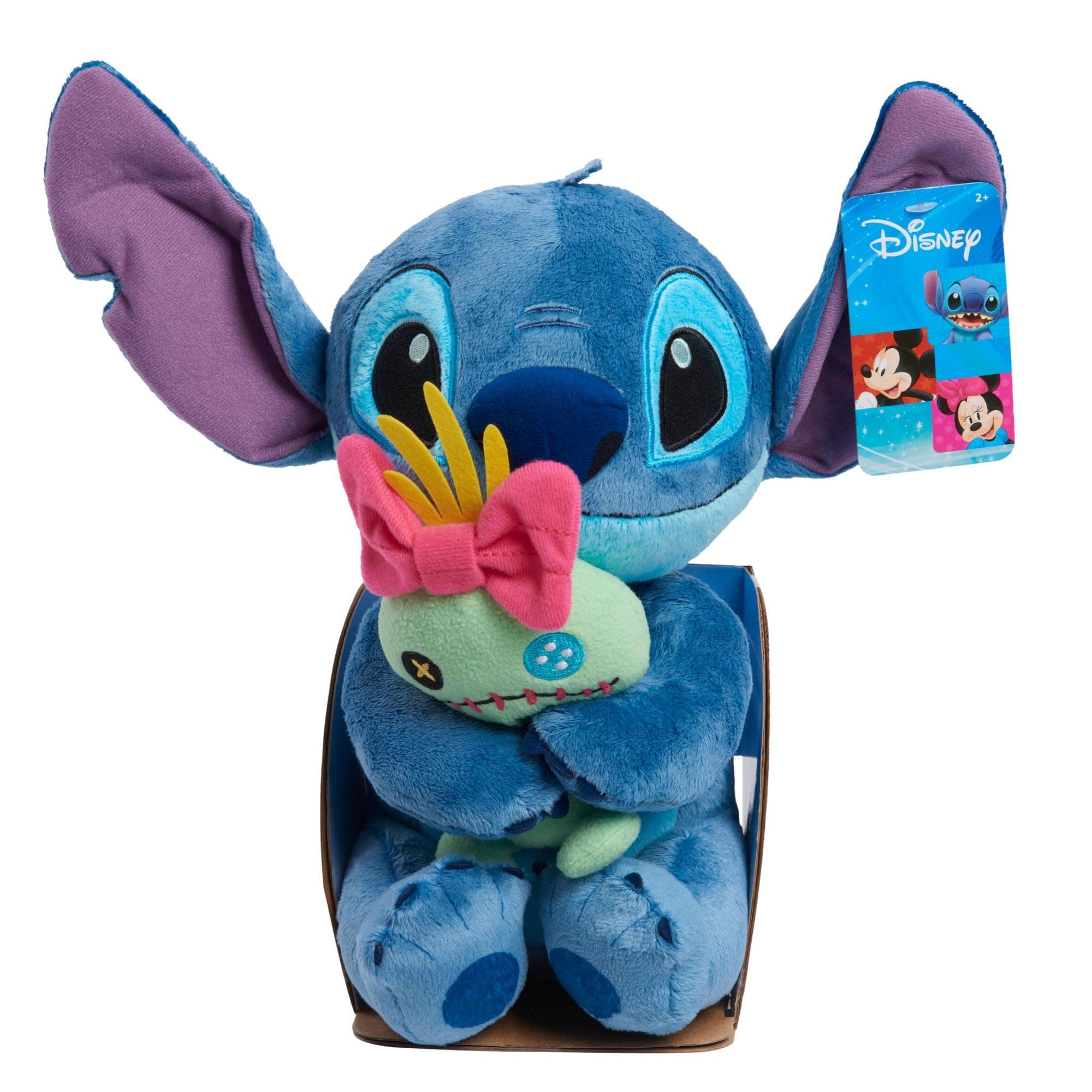 Disney Classics Lil Friends Stitch and Scrump Plush Stuffed Animal for Kids Ages 2 Up - Just Play Safe Toy